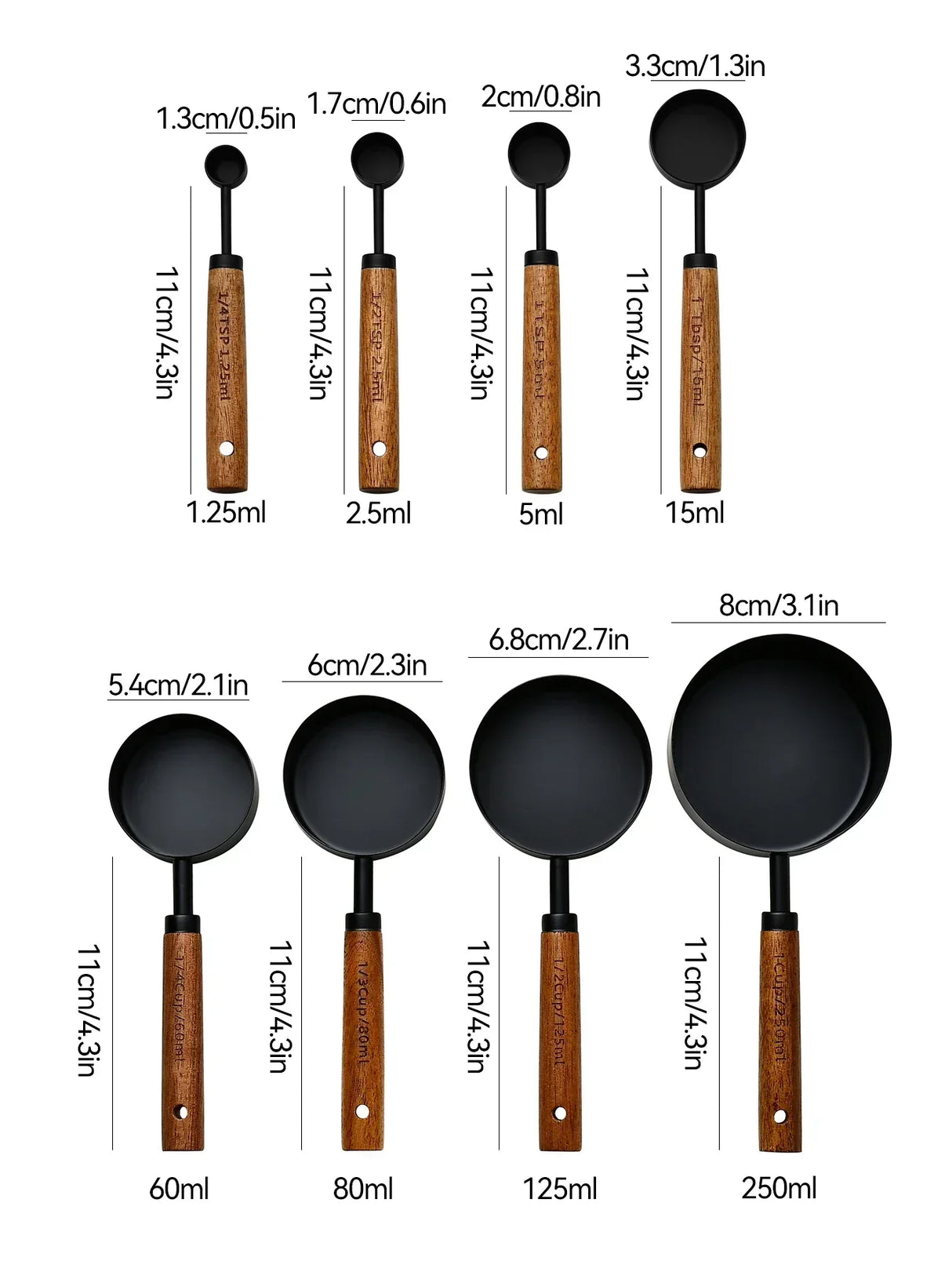 Nordic Wood Measuring Spoon Set