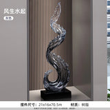 Elegant Blue Resin Sculpture