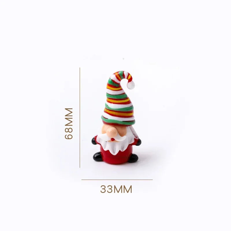 Charming Glass Santa Ornaments