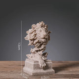Elegant Resin Lion Sculpture