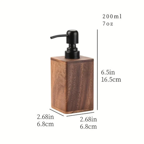 Dispensador de Sabonete de Madeira Elegante para Higienizador de Mãos e Loção - Acessório Ideal para Casa e Viagem