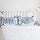 Mandala retro azul boêmio capa de edredão com fronha personalizado consolador 3 pçs conjunto cama colcha capa cama casal têxtil casa