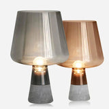 Nordic Creative Modern Lâmpada De Assoalho Base De Cimento Abajur De Vidro Decoração Para Casa, Quarto, Cabeceira, LED Desk, Estudo Iluminação