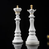 Northeuins resina retro internacional xadrez estatueta para interior rei cavaleiro escultura casa decoração de mesa sala estar
