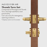 Elegant Bronze Door Handle Set