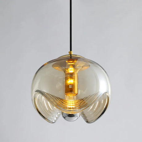 Minimalist Glass Chandelier, Stylish Pendant Lighting Fixture for Modern Home, Office, Cafe, Restaurant Interior Design
