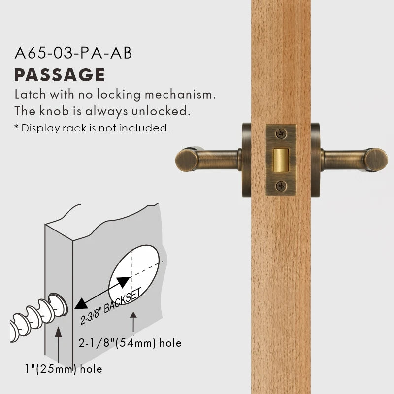 Elegant Brass Door Handle Set