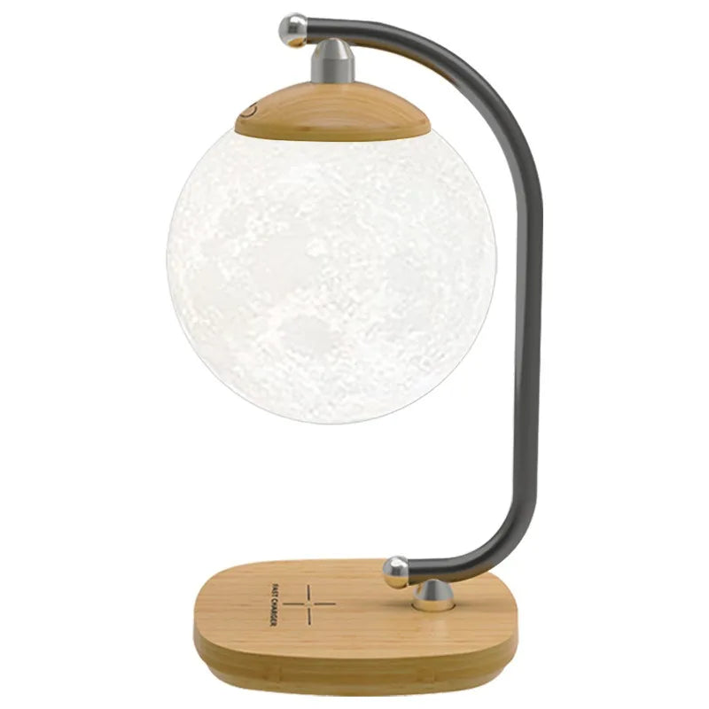 Presente criativo lâmpada de mesa led carregamento sem fio colorido lua luz olho-cuidado lâmpada de leitura para estudantes estudo dormitório quarto casa