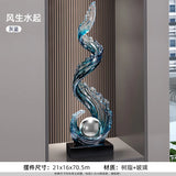 Elegant Blue Resin Sculpture
