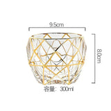 Elegant Gold-Rimmed Crystal Glass