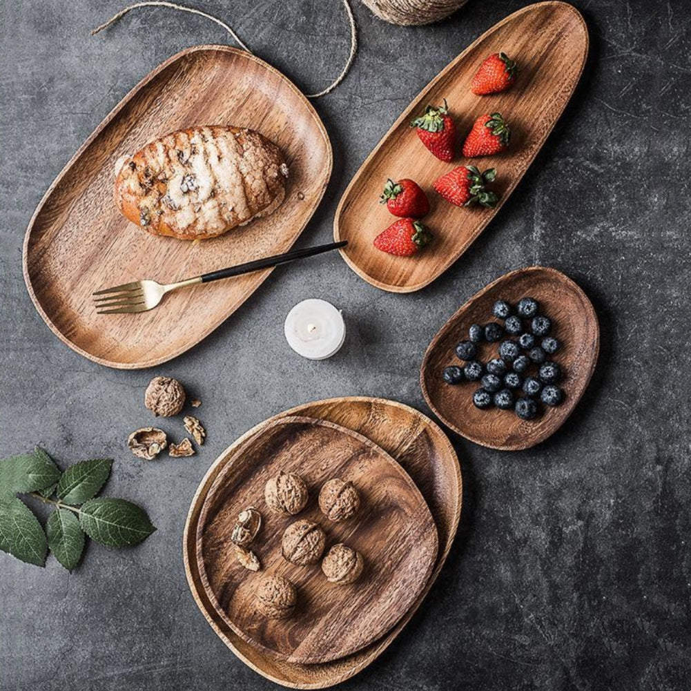 Nordic Natural Wooden Serving Plates