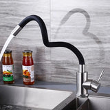 304 torneiras de aço inoxidável cozinha quente e fria universal tubo flexível pia da cozinha água deck montado