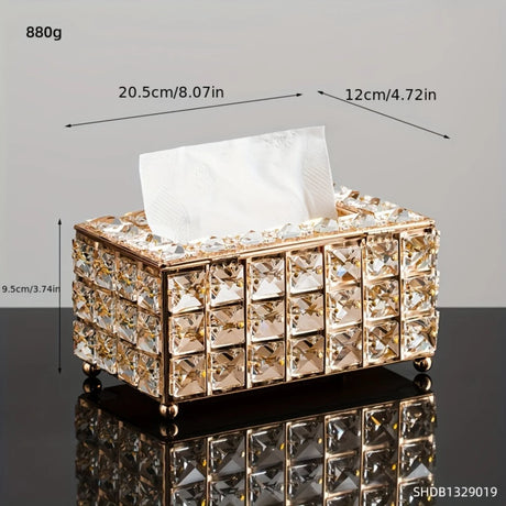 1pc caixa de tecido luxuosa, suporte de tecido de mesa, caixa de tecido, para banheiro sala de estar quarto bancada de vaidade, decoração, banho