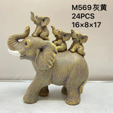 Elephant Family Resin Ornament