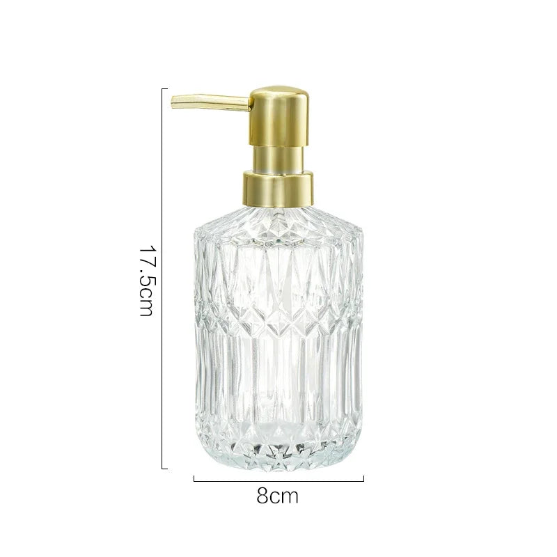 Elegant Glass Soap Dispenser 400ml