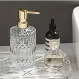 Dispensador manual de sabão líquido, 400ml, vidro transparente, desinfetante para as mãos, recipientes, prensa, garrafas de gel vazias, acessórios de banheiro