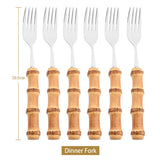 Elegant Gold Bamboo Fork Set