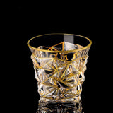 Elegant Gold-Rimmed Crystal Glass