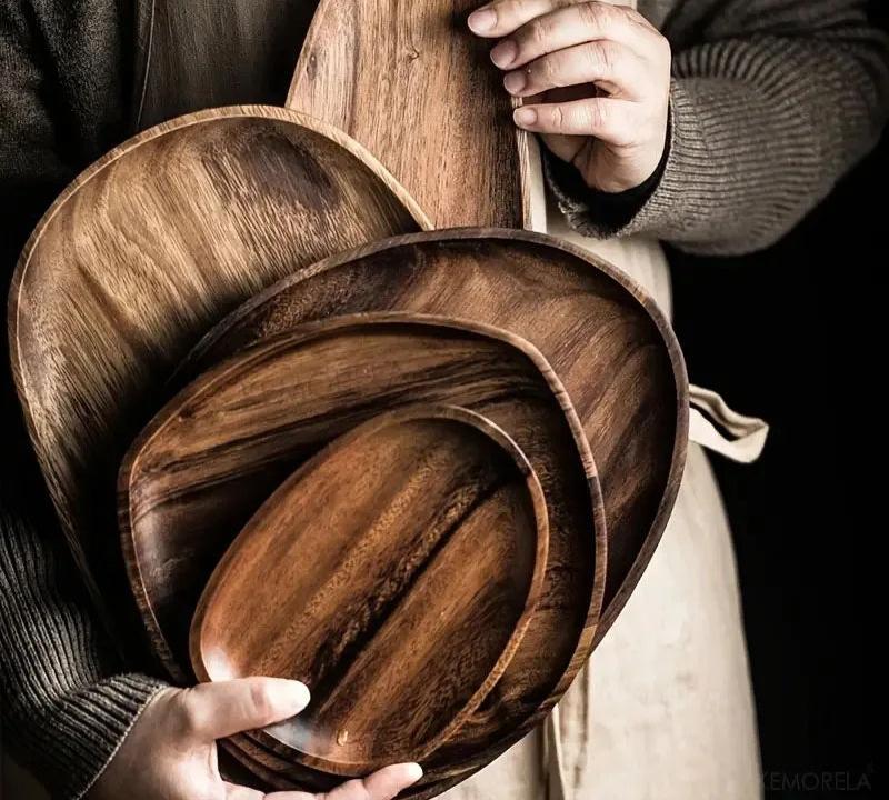 Nordic Natural Wooden Serving Plates