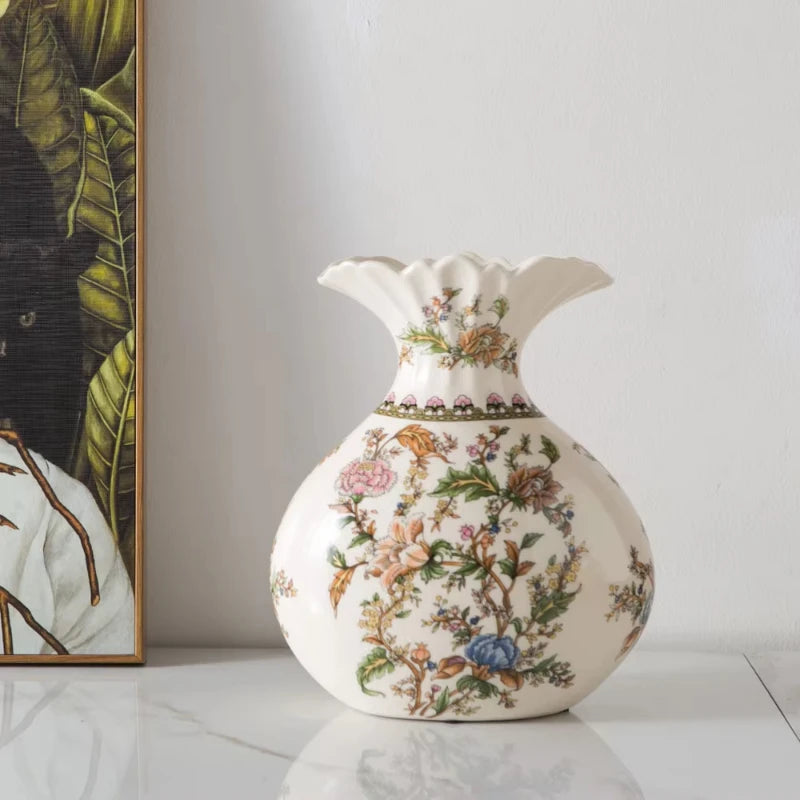 Vaso de cerâmica chinês criativo, retrô, azul, branco, porcelana, casa, sala de estar, arranjo de flores, ornamento, vaso de mesa