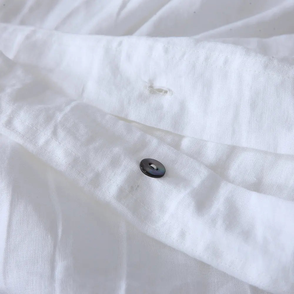 100% linho francês natural capa de edredão macio e confortável colcha capa rainha durável saudável têxteis para casa cama