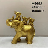 Elephant Family Resin Ornament