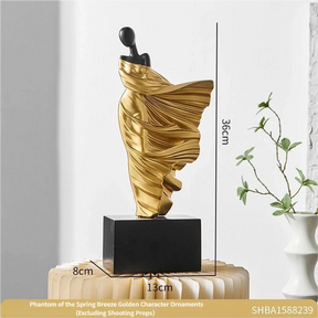 Escultura feminina criativa arte abstrata estatuetas decoração sala de estar escritório estatuetas ornamentos luxo decoração para casa artesanato