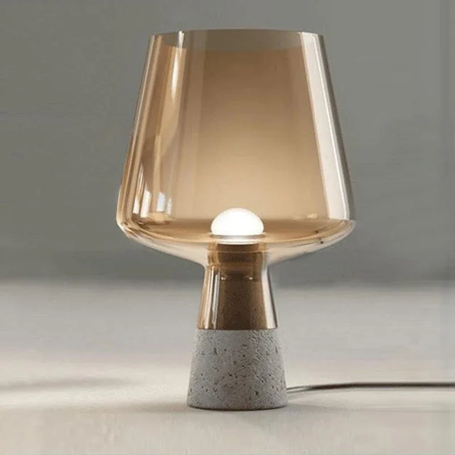 Nordic Creative Modern Lâmpada De Assoalho Base De Cimento Abajur De Vidro Decoração Para Casa, Quarto, Cabeceira, LED Desk, Estudo Iluminação