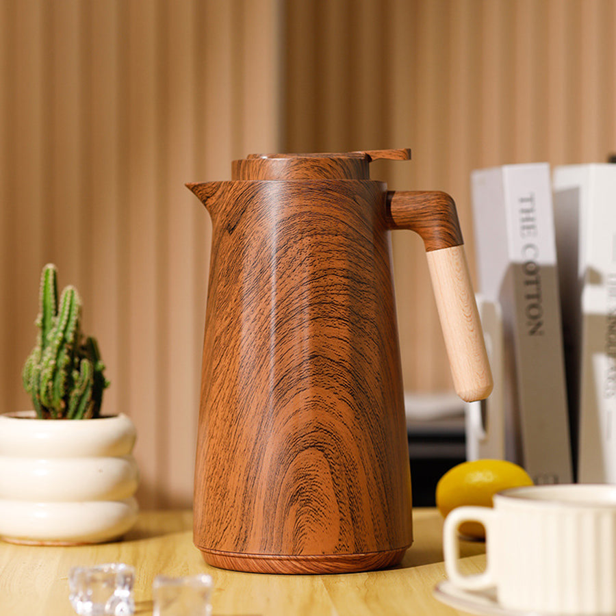 Nordic Thermal Carafe with Wood Effect – 1L
