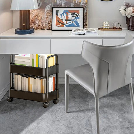 Sob a mesa prateleira de armazenamento com roda 2 camadas móvel estante carrinho de armazenamento de artigos diversos domésticos cozinha quarto organizador