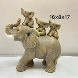 Mãe filho elefante estátua resina artesanato sala de estar decoração mesa animais criativos presentes decoração para casa acessórios
