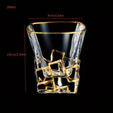 Elegant Gold-Rimmed Crystal Glass