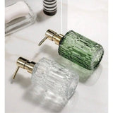Dispensador manual de sabão líquido, 400ml, vidro transparente, desinfetante para as mãos, recipientes, prensa, garrafas de gel vazias, acessórios de banheiro