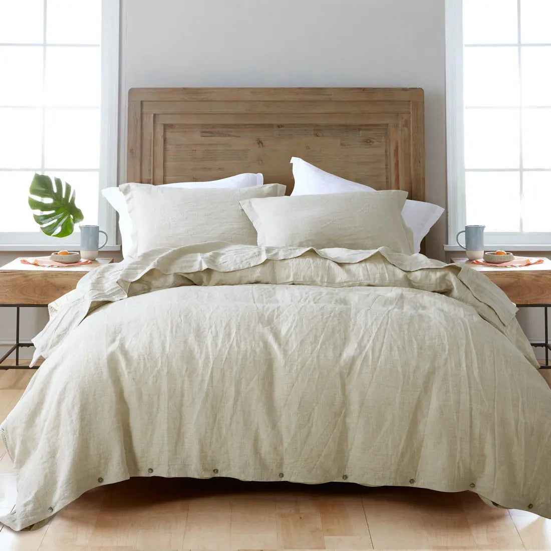 100% linho francês natural capa de edredão macio e confortável colcha capa rainha durável saudável têxteis para casa cama