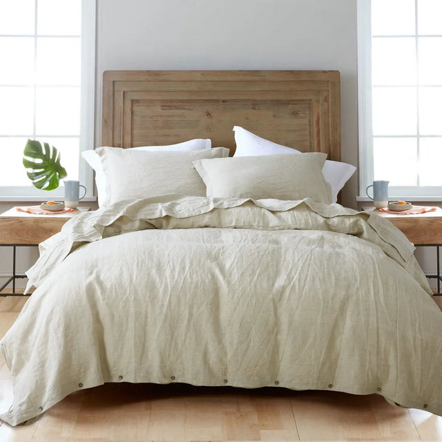 100% linho francês natural capa de edredão macio e confortável colcha capa rainha durável saudável têxteis para casa cama