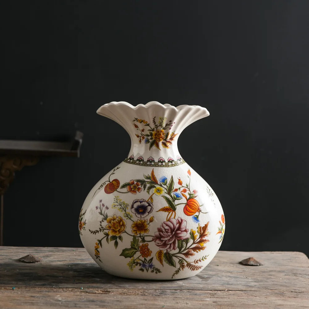 Elegant Floral Ceramic Vase