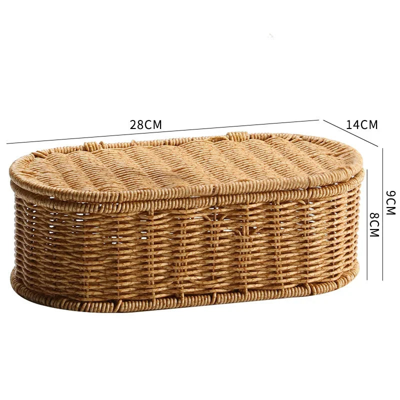 Boho Rattan Storage Basket