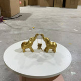 Elephant Family Resin Ornament