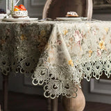 Elegant Floral Lace Tablecloth