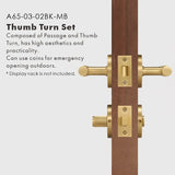 Elegant Brass Door Handle Set
