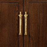 Puxador de bronze nórdico moderno simples guarda-roupa porta gaveta luxo humanóide armário cobre criativo alça longa puxadores gaveta
