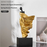 Escultura feminina criativa arte abstrata estatuetas decoração sala de estar escritório estatuetas ornamentos luxo decoração para casa artesanato