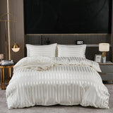 Luxurious Satin Stripe Bedding Set
