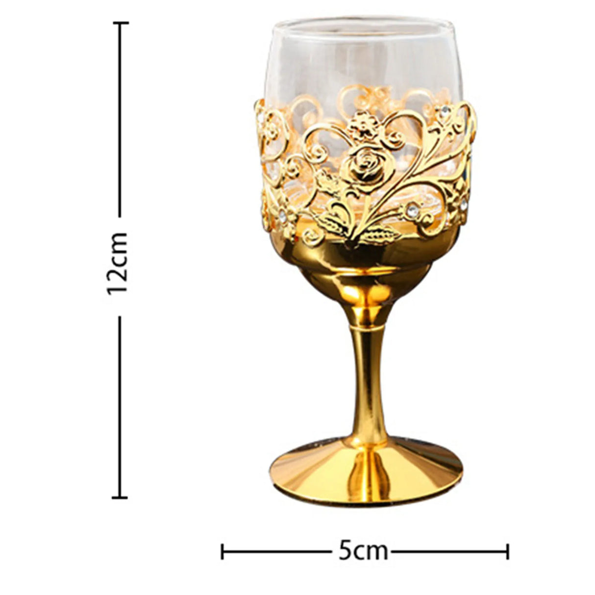 Taça de metal com gravura nórdica, copos ocos de vinho dourado para beber, suprimentos para festa de casamento