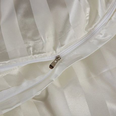 Cetim falso seda listrado conjunto de capa de edredão de alta qualidade sólido suave verão resfriamento consolador conjuntos adulto roupas de cama macias para casa