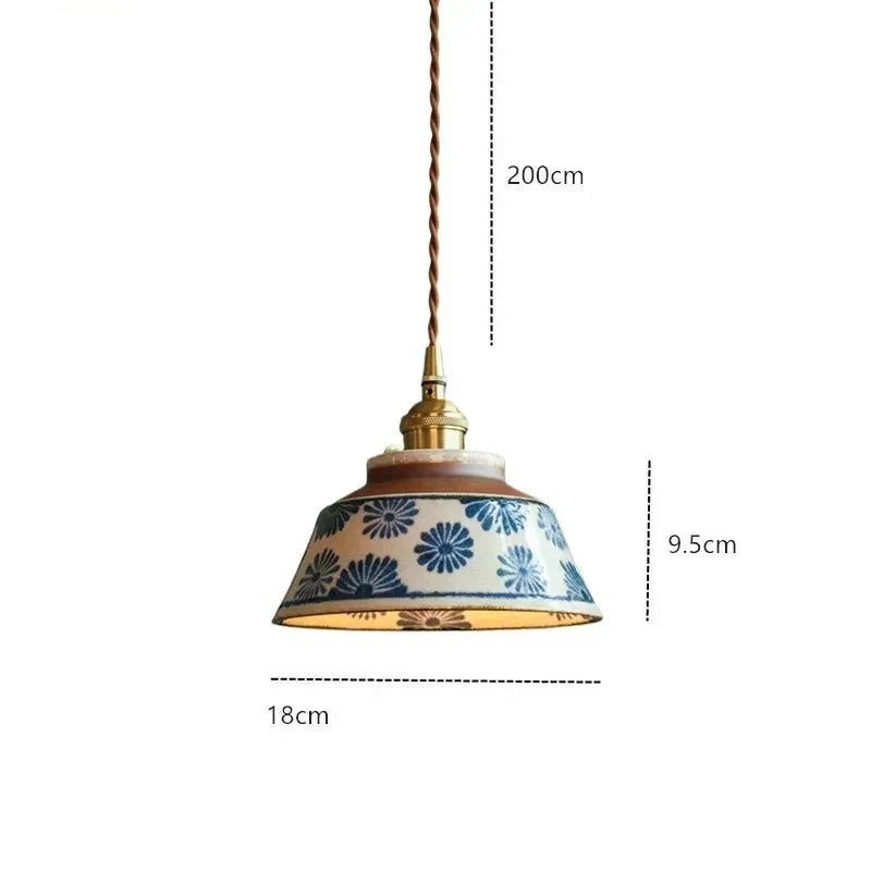 Ronja Hand-Painted Ceramic Pendant Light