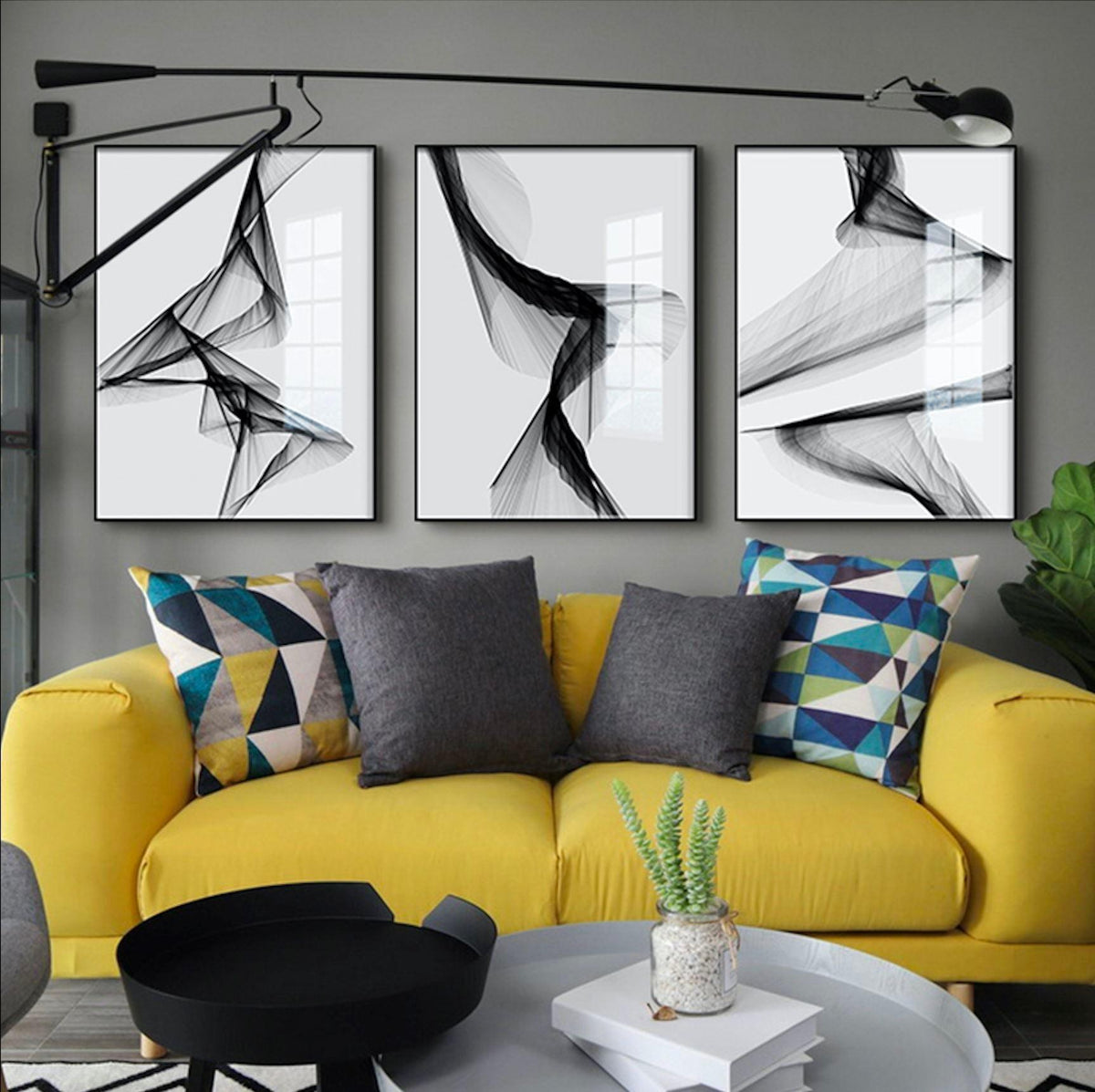 Abstract Black & White Canvas Prints
