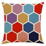 Colourful Geometric Cushion Covers – Set of 4, 45 × 45cm
