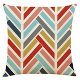 Colourful Geometric Cushion Covers – Set of 4, 45 × 45cm