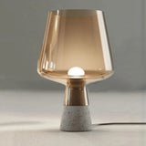 Nordic Glass Floor Lamp with Cement Base